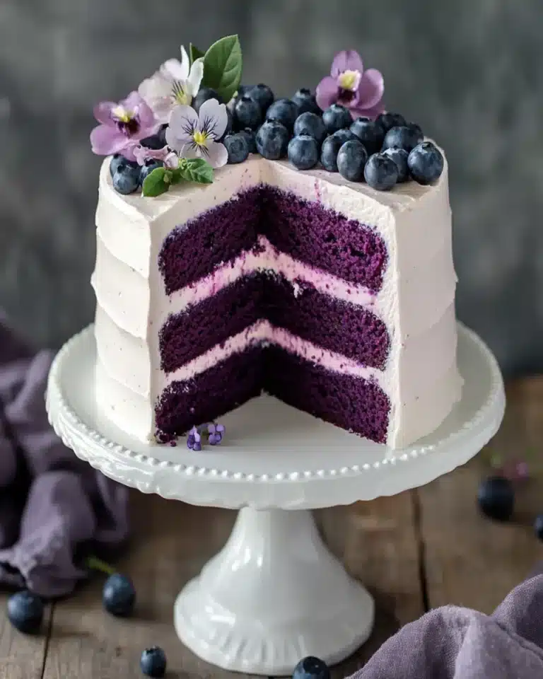 The Best Blueberry Velvet Cake First Image First Image
