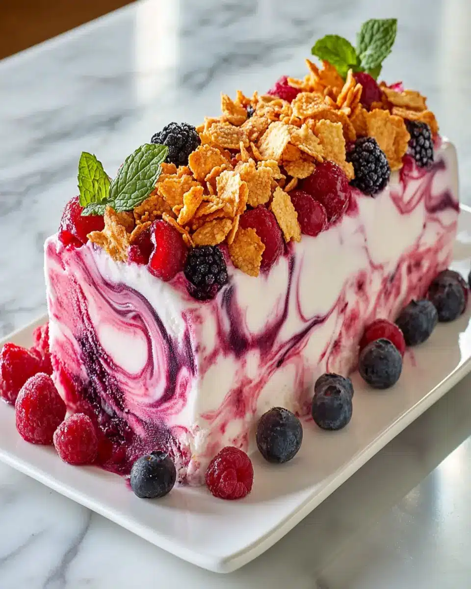 Cornflake Topped Berry Swirl Ice Cream Loaf: A Sweet Adventure