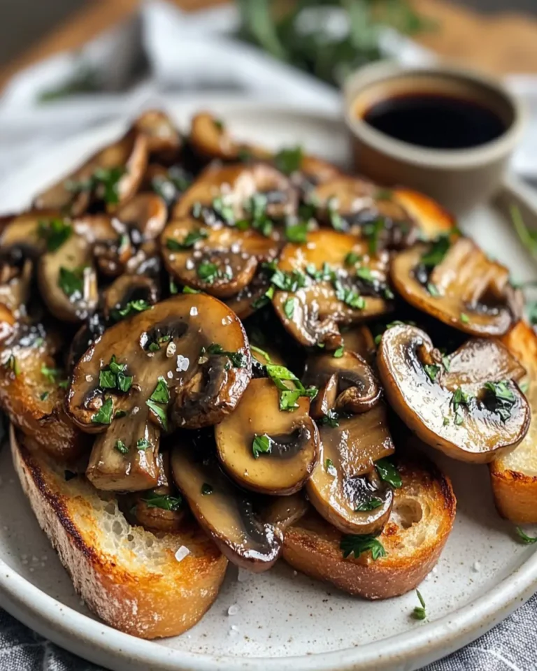 Garlic swiss mushrooms on toast First Image First Image