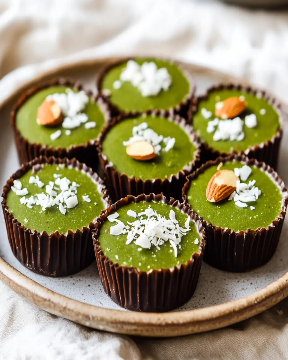 Matcha Coconut Almond Butter Cups First Image First Image