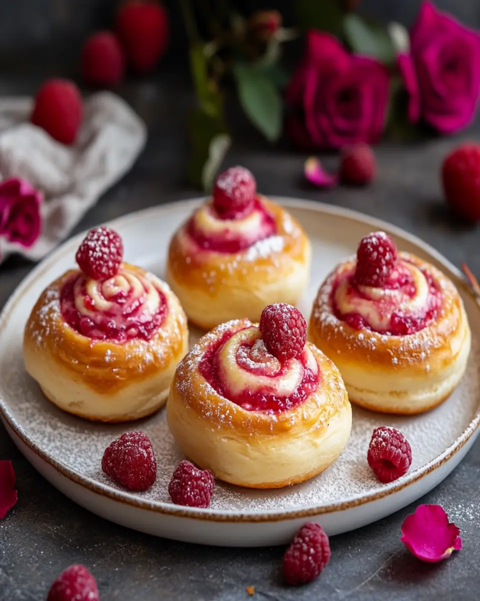 Edd Kimber’s Raspberry and Rose Cheesecake Buns First Image First Image