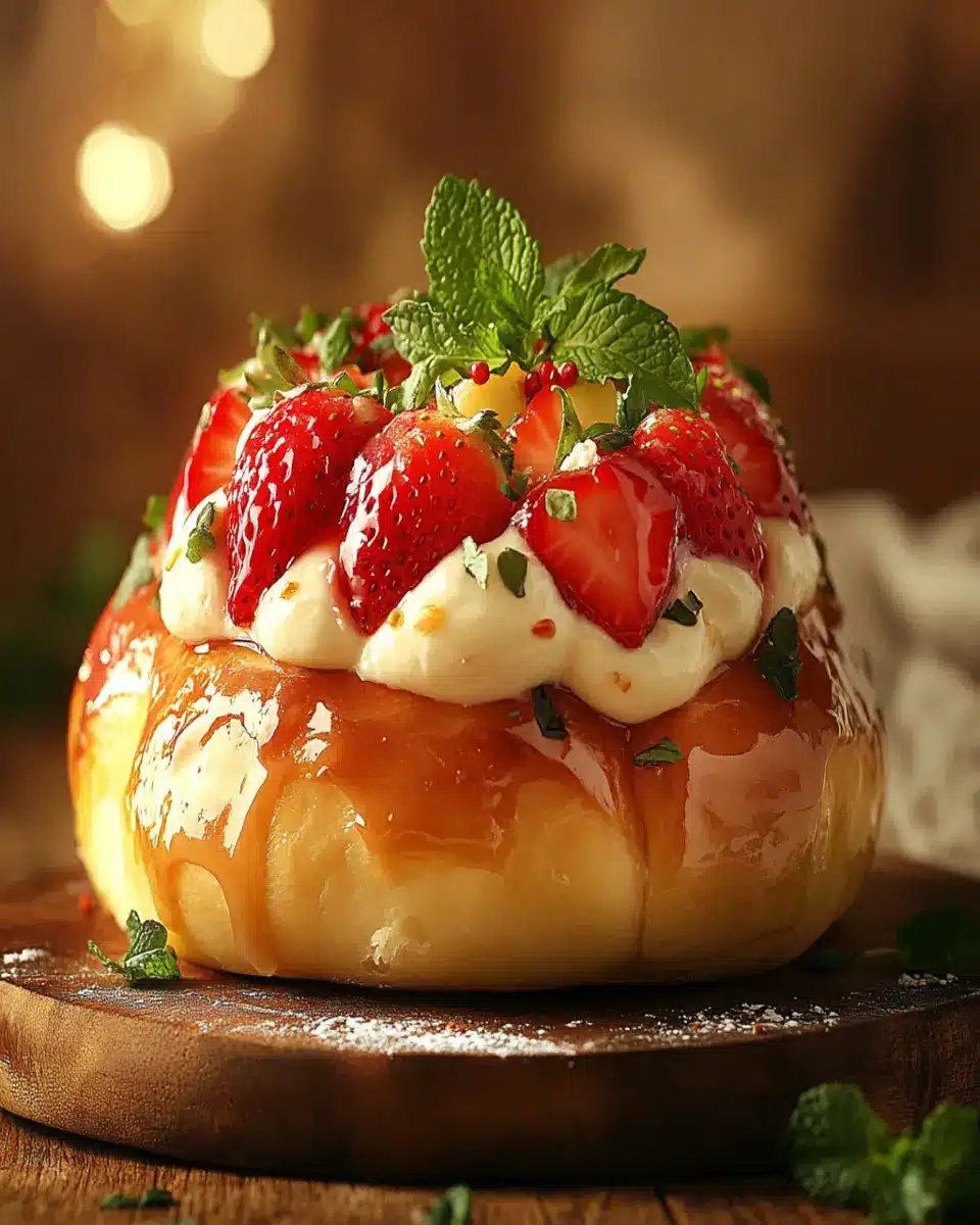 Strawberry and Cream Cheese Pineapple bun First Image First Image