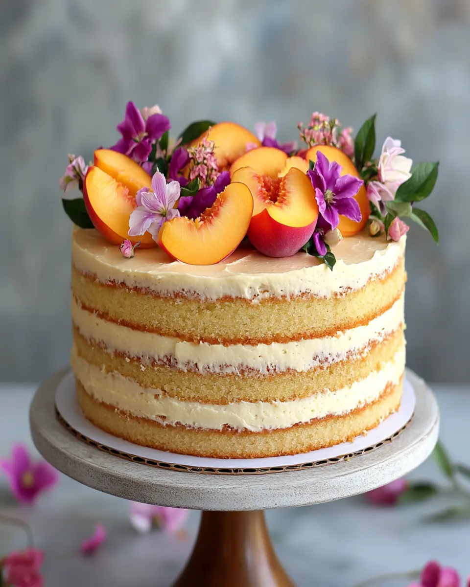 Jasmine Peach Vanilla Cake First Image First Image