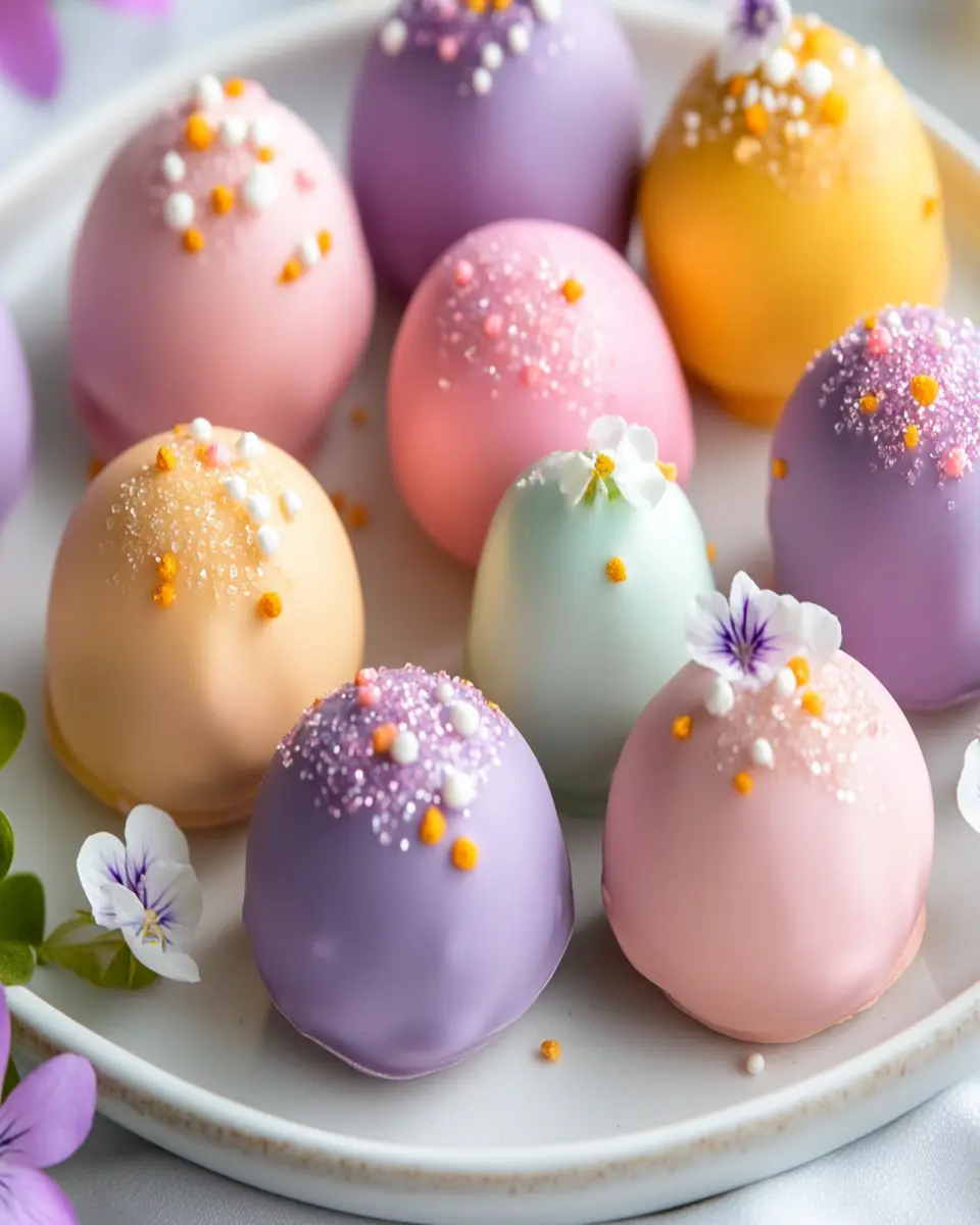easter egg marshmallow creme truffles First Image First Image