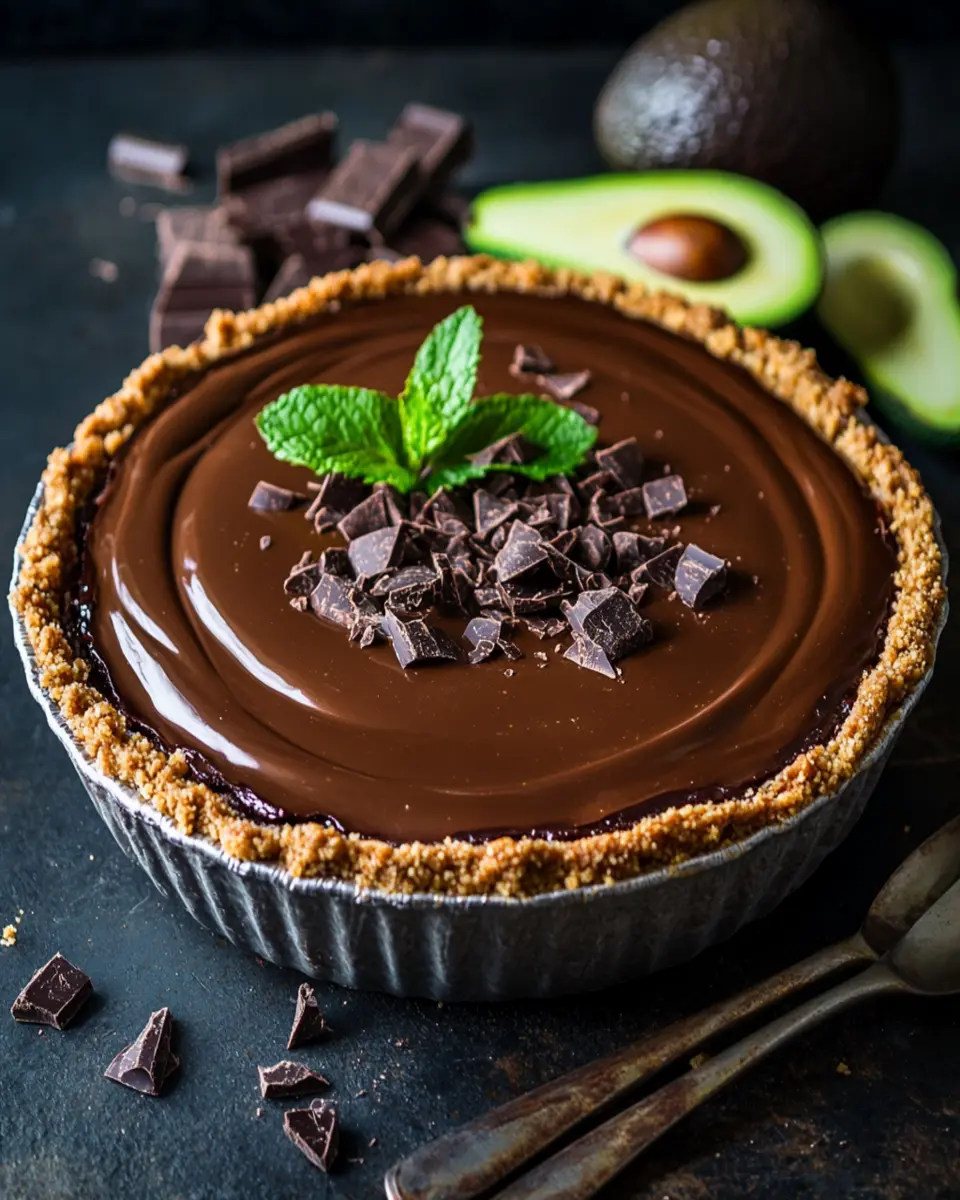 No Bake Chocolate Avocado Pie First Image First Image