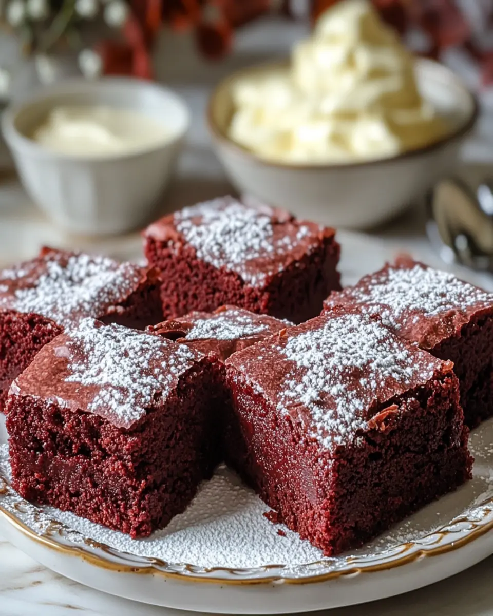 Fudgy Red Velvet Brownies First Image First Image