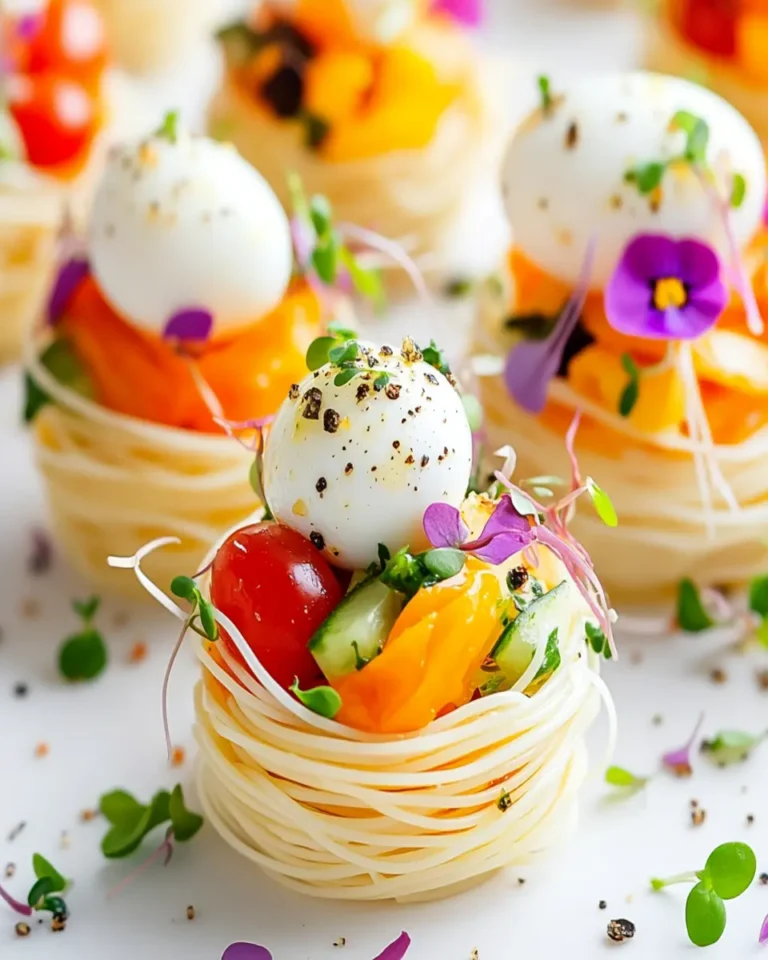 Mini Egg Nest Pasta Salad Cups First Image First Image