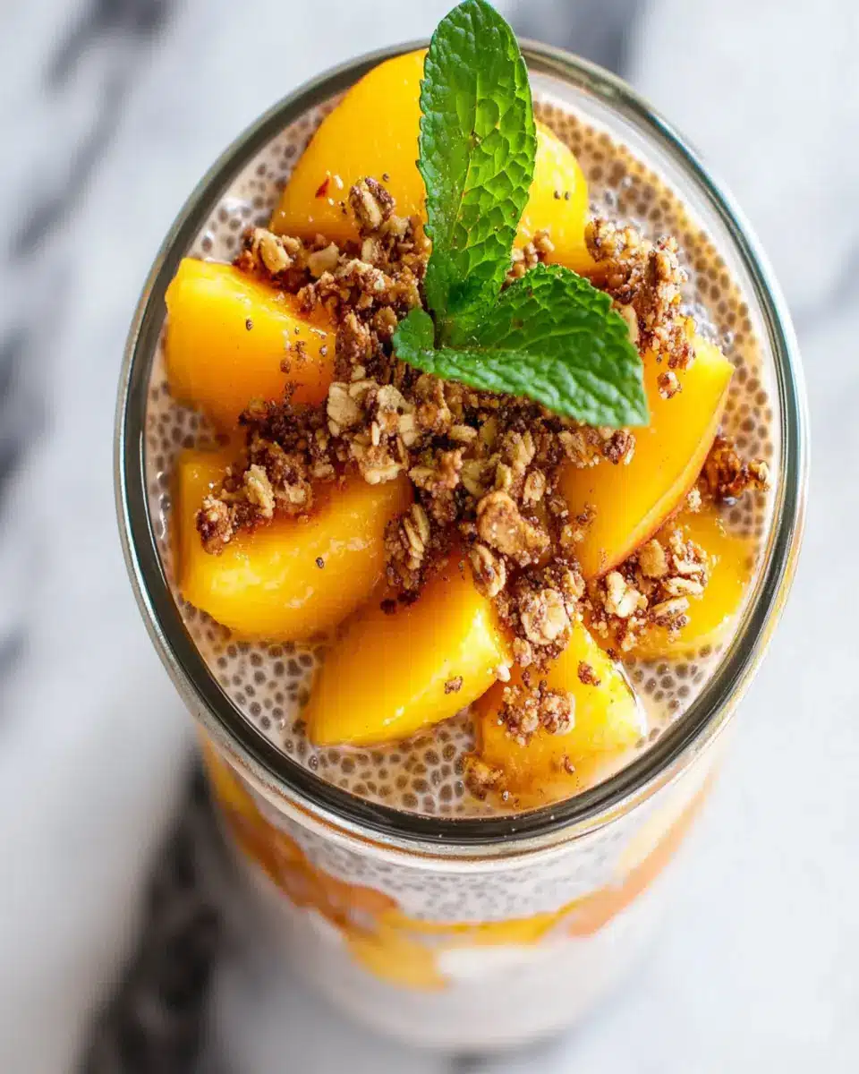 Peach Cobbler Chia Pudding First Image First Image