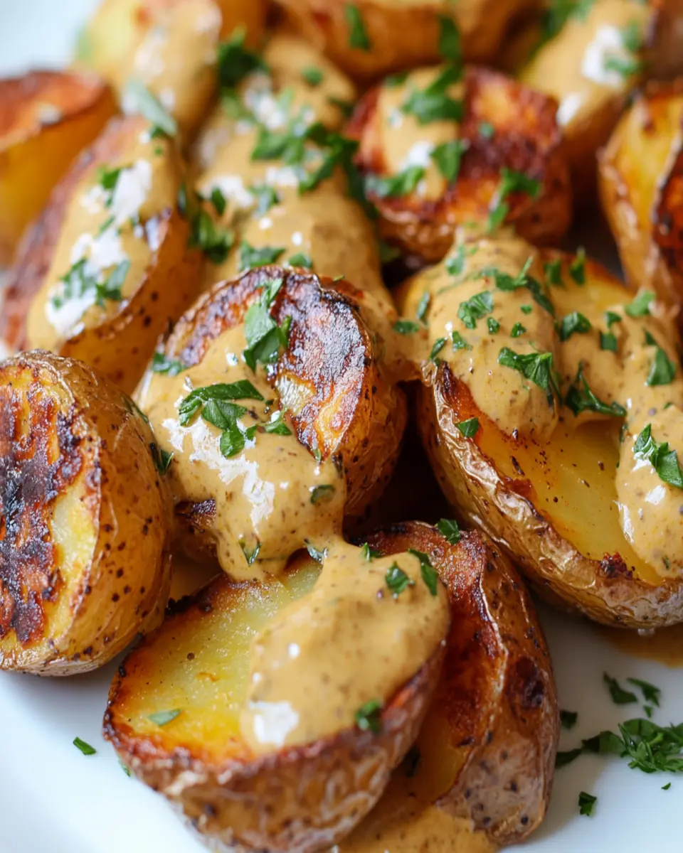 Creamy Mustard Roasted Potatoes First Image First Image