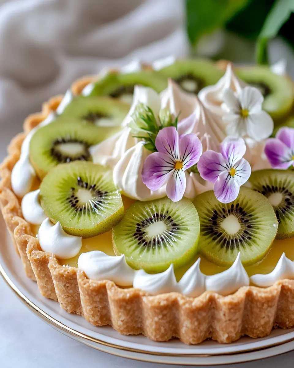 Kiwi curd meringue tart First Image First Image