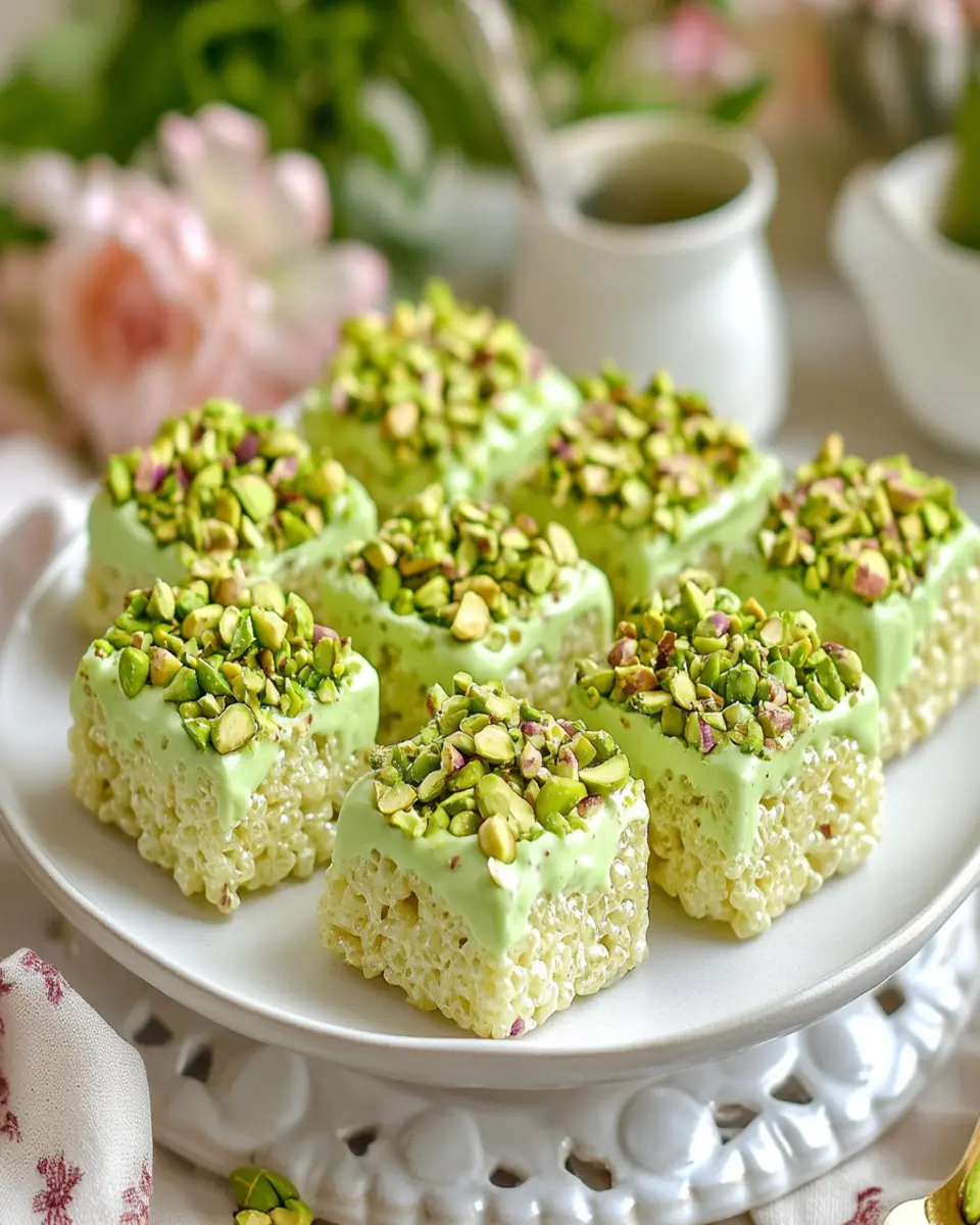 Pistachio Rice Krispie Treats First Image First Image