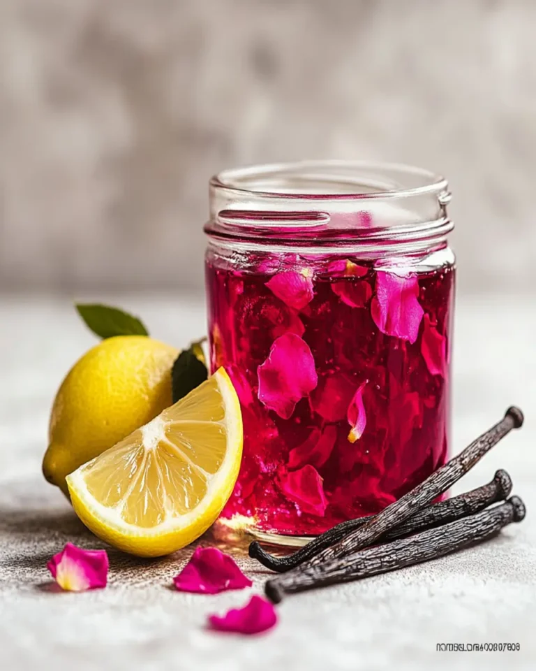 Hibiscus Rose Jelly with Lemon and Vanilla First Image First Image