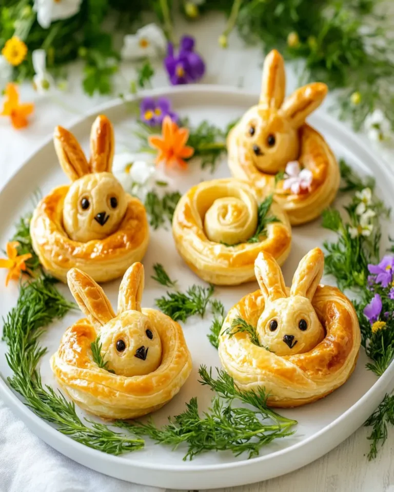 Bunny-Shaped Puff Pastry Pinwheels First Image First Image