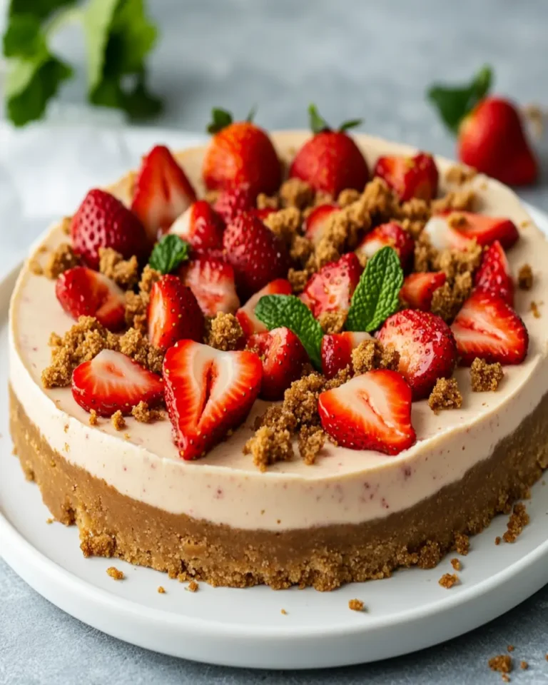 Biscoff strawberry cheesecake First Image First Image