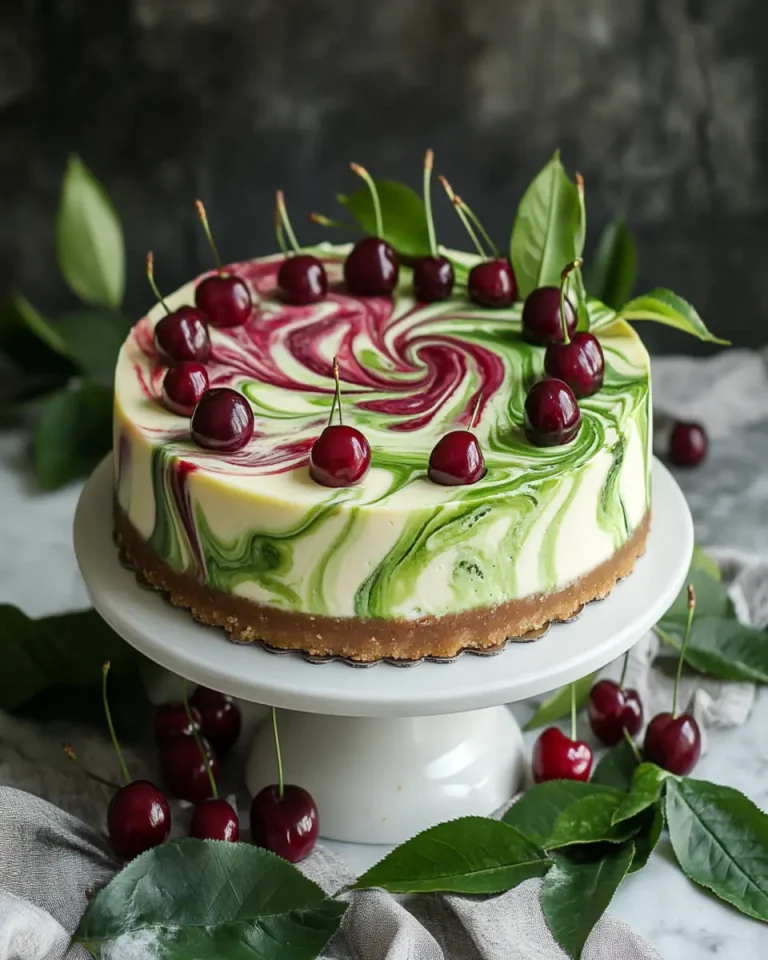 The Ultimate Guide to Cherry Matcha Marble Cheesecake First Image First Image