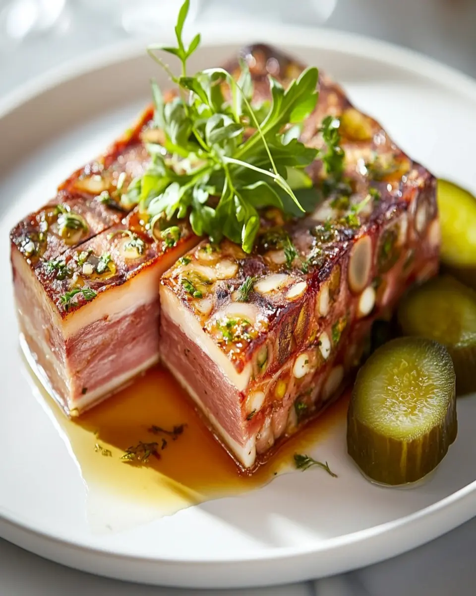 Head Cheese Terrine, Sliced and Seared First Image First Image