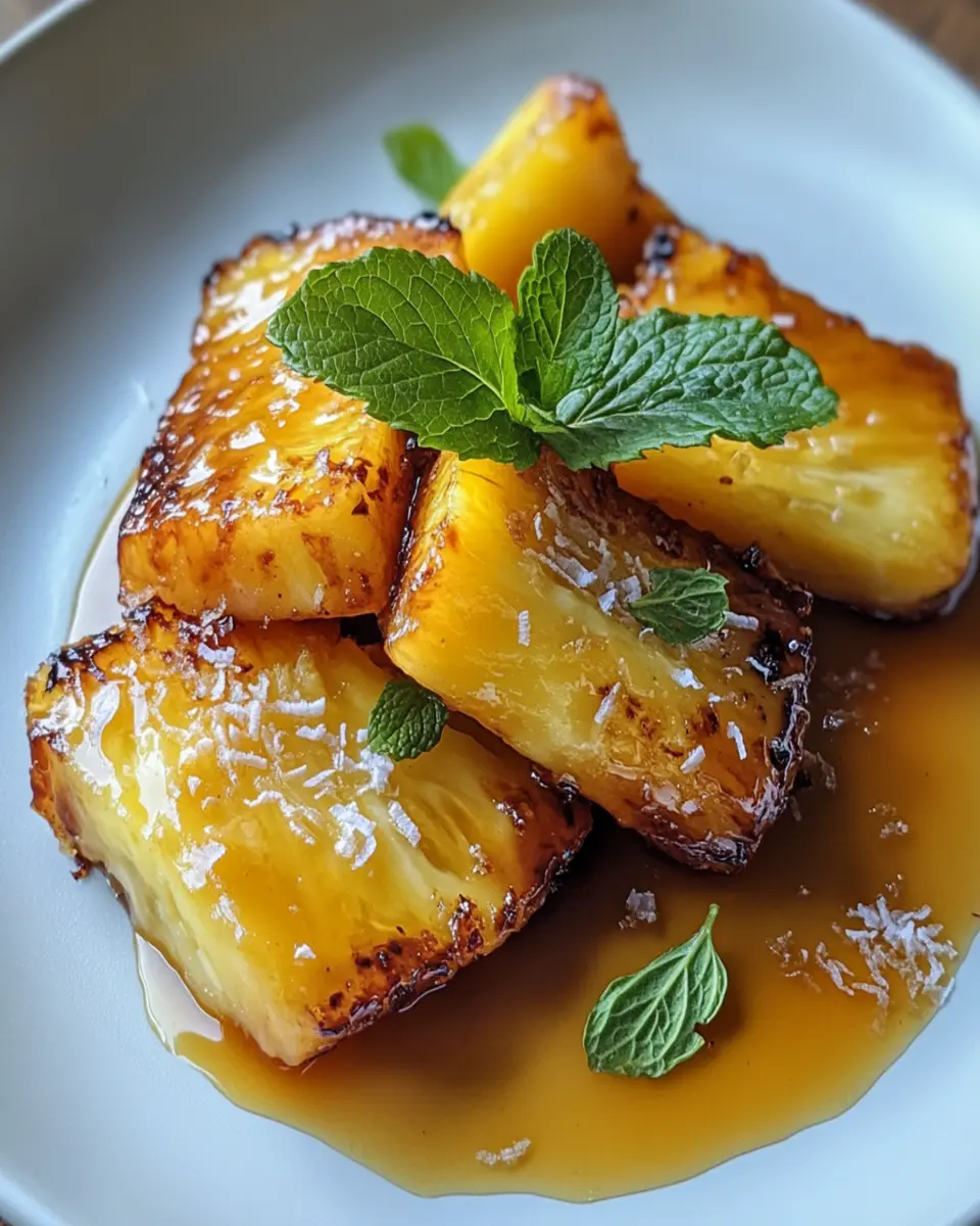Rum-Soaked Fried Pineapple First Image First Image