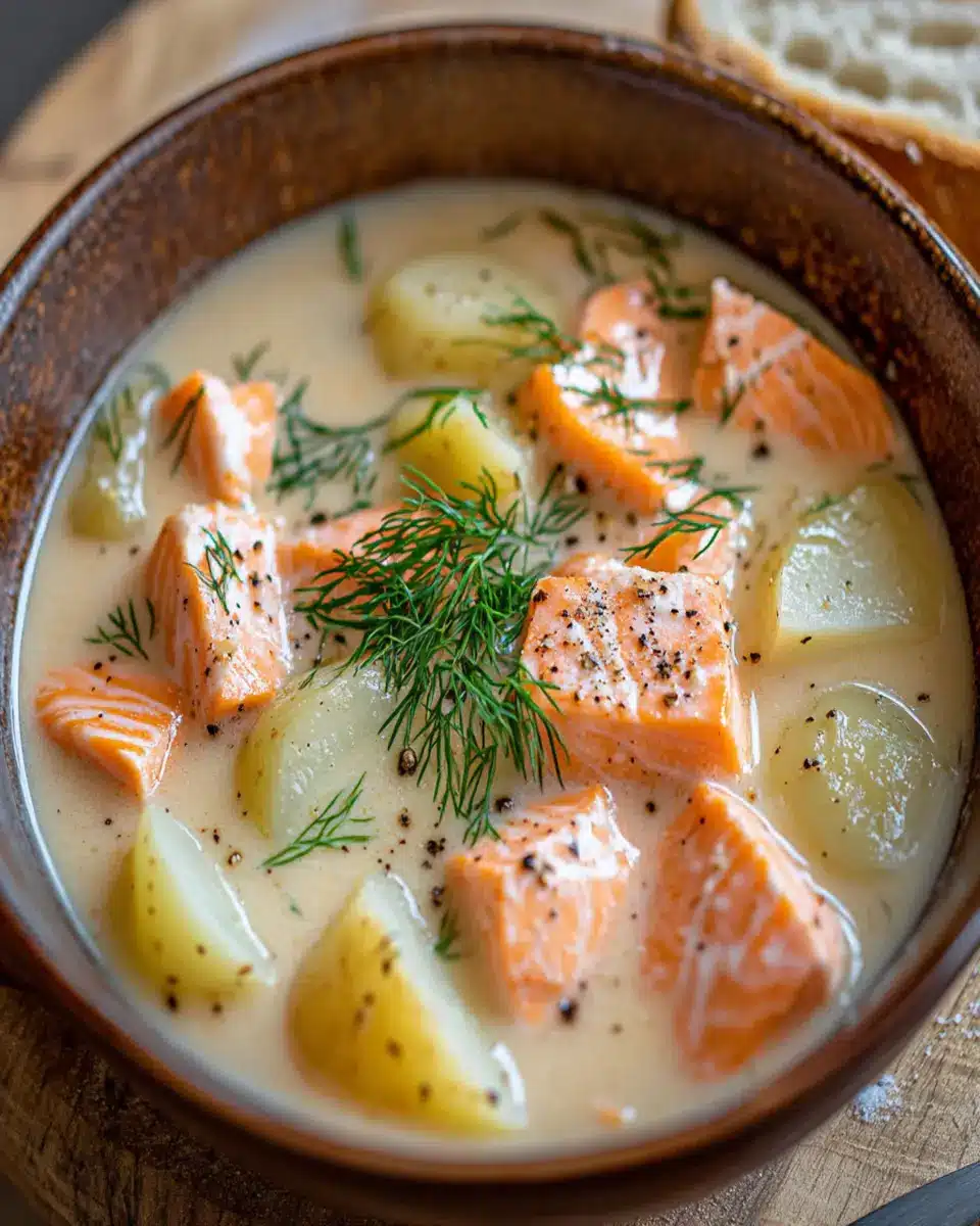 Finnish Salmon Soup (Lohikeitto) First Image First Image