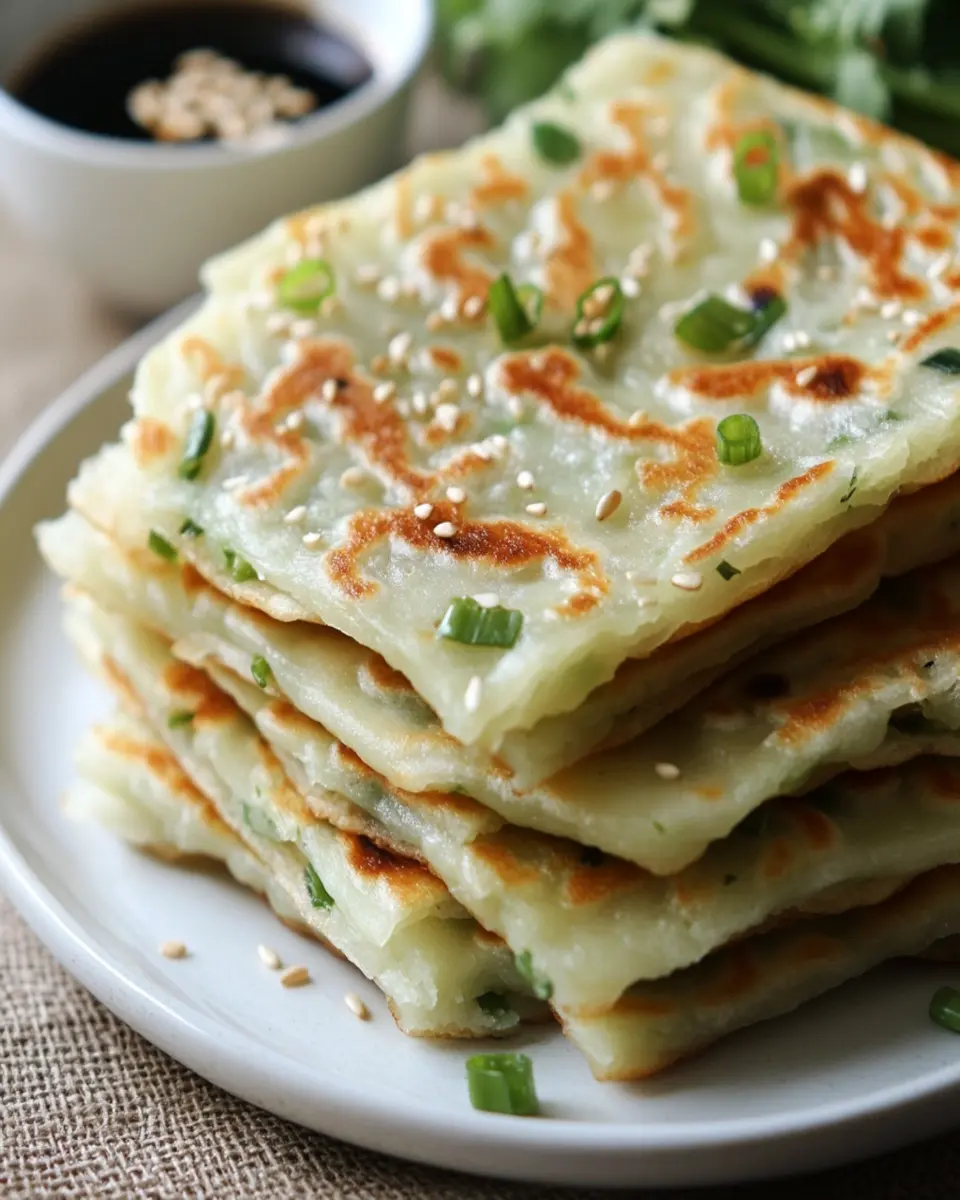 No-Knead Chinese Green Onion Pancakes First Image First Image