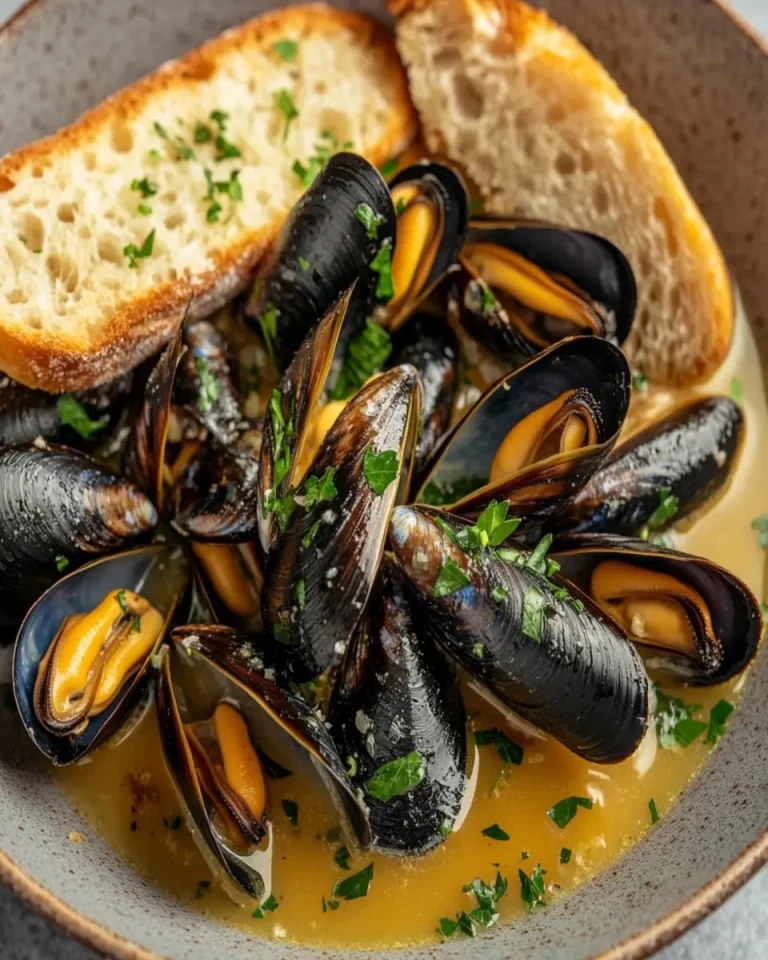 Mussels in Garlic-Butter Broth (No Wine) First Image First Image
