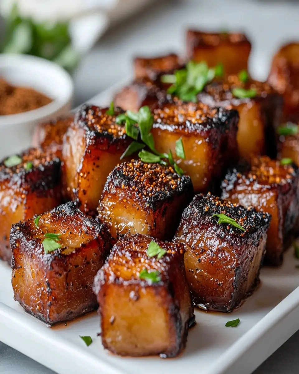 Pork Belly Burnt Ends, No Sauce: Purely Smoky Bliss!