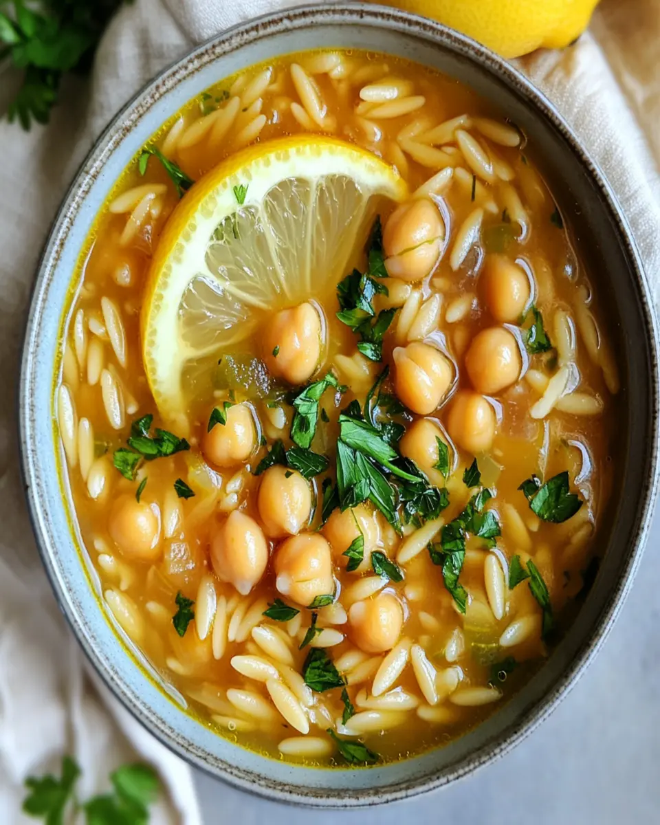 Lemon Chickpea Orzo Soup First Image First Image