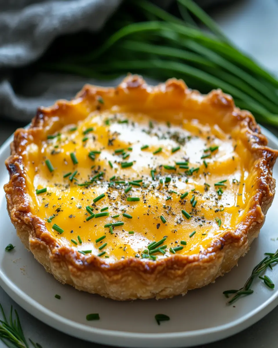 Keto Pie Crust with Tasty Cheddar and Chives First Image First Image
