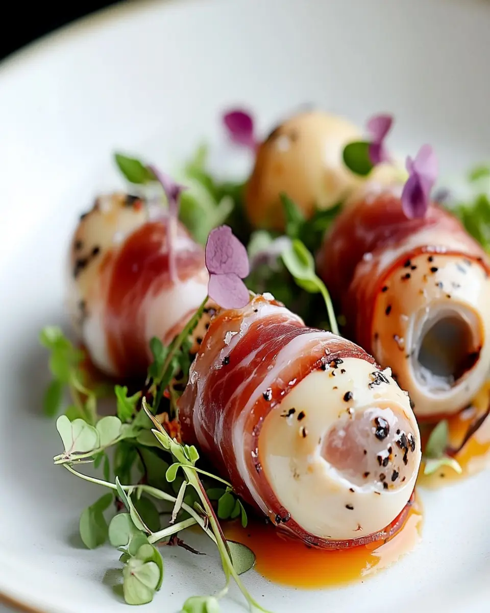 Quail Eggs Wrapped in Prosciutto First Image First Image