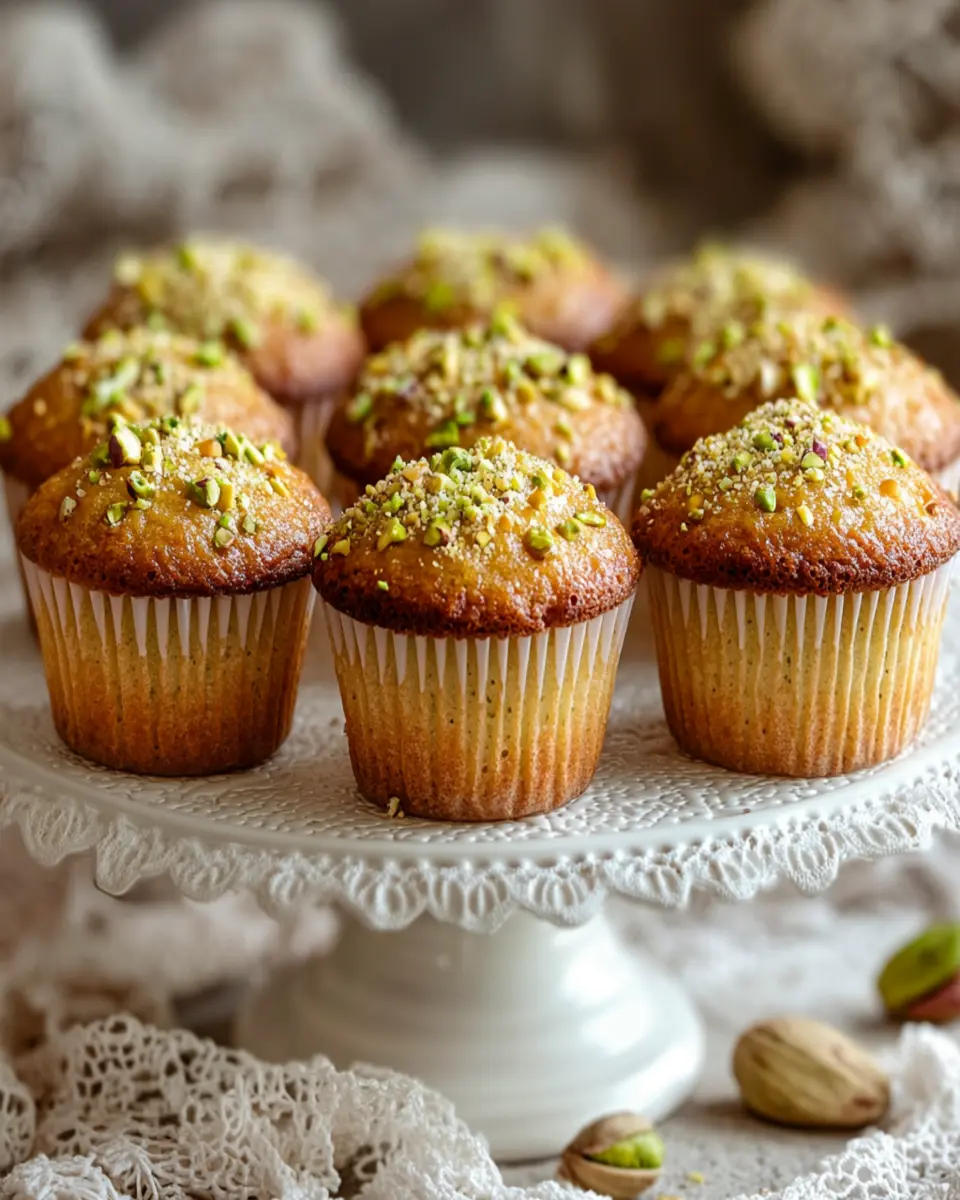 Easy Bakery-Style Pistachio Muffins First Image First Image
