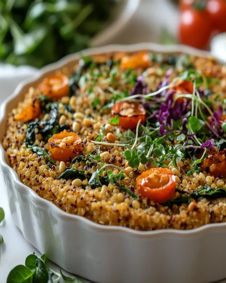 Healthy Quinoa Lentil Spinach Bake First Image First Image