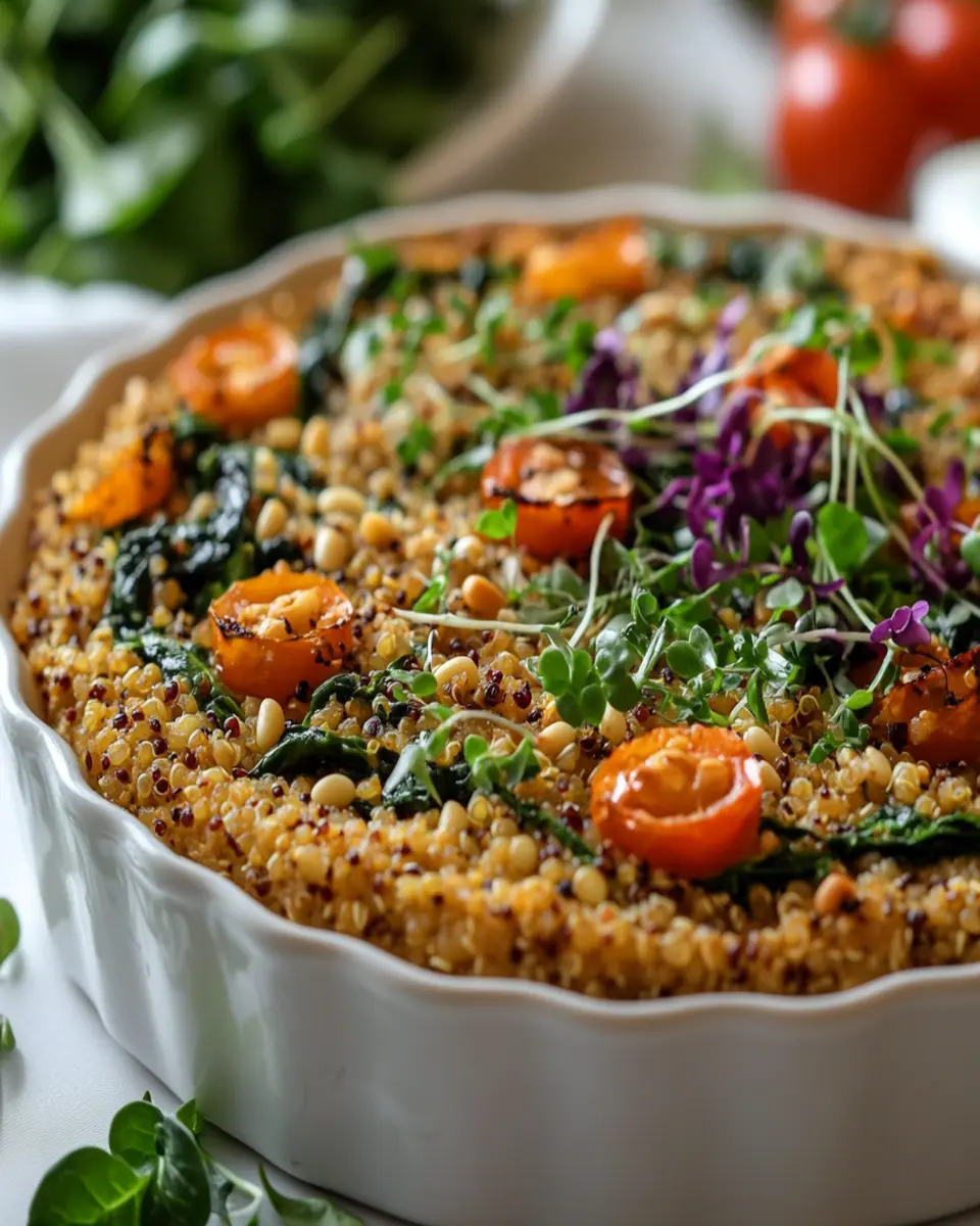 Healthy Quinoa Lentil Spinach Bake First Image First Image
